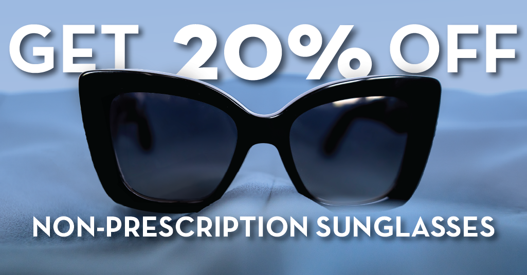 get 20% off non-prescription sunglasses at Cargo Eye Care