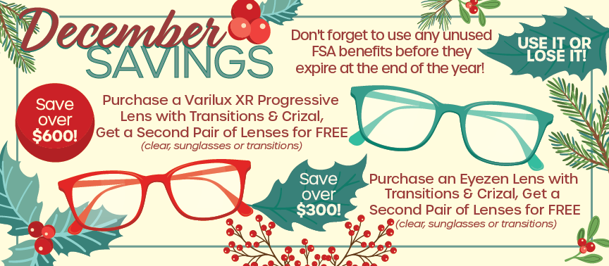 December savings at Cargo Eye Care Irving Texas Las Colinas